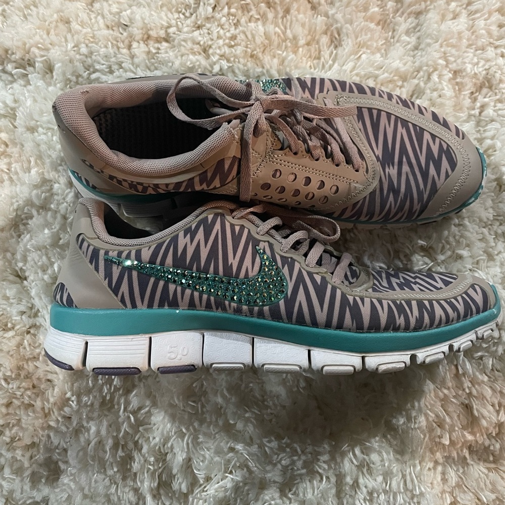 Nike womens sneakers custom Swarovski crystal